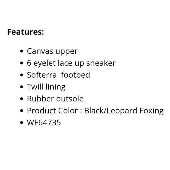 Keds Kickstart Canvas Black Leopard Foxing Lace Up Sneakers WF64735 NWOT US 6 - Picture 16 of 16